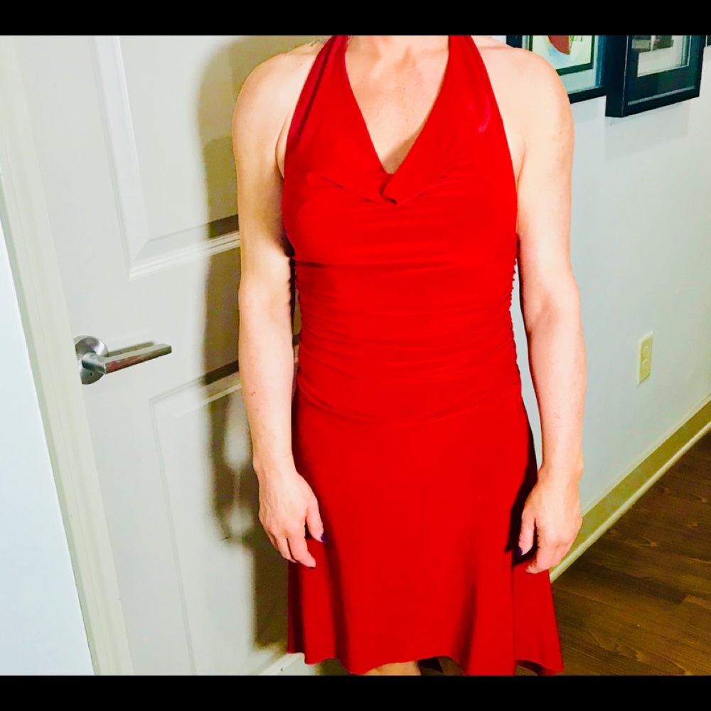 Red cocktail dress